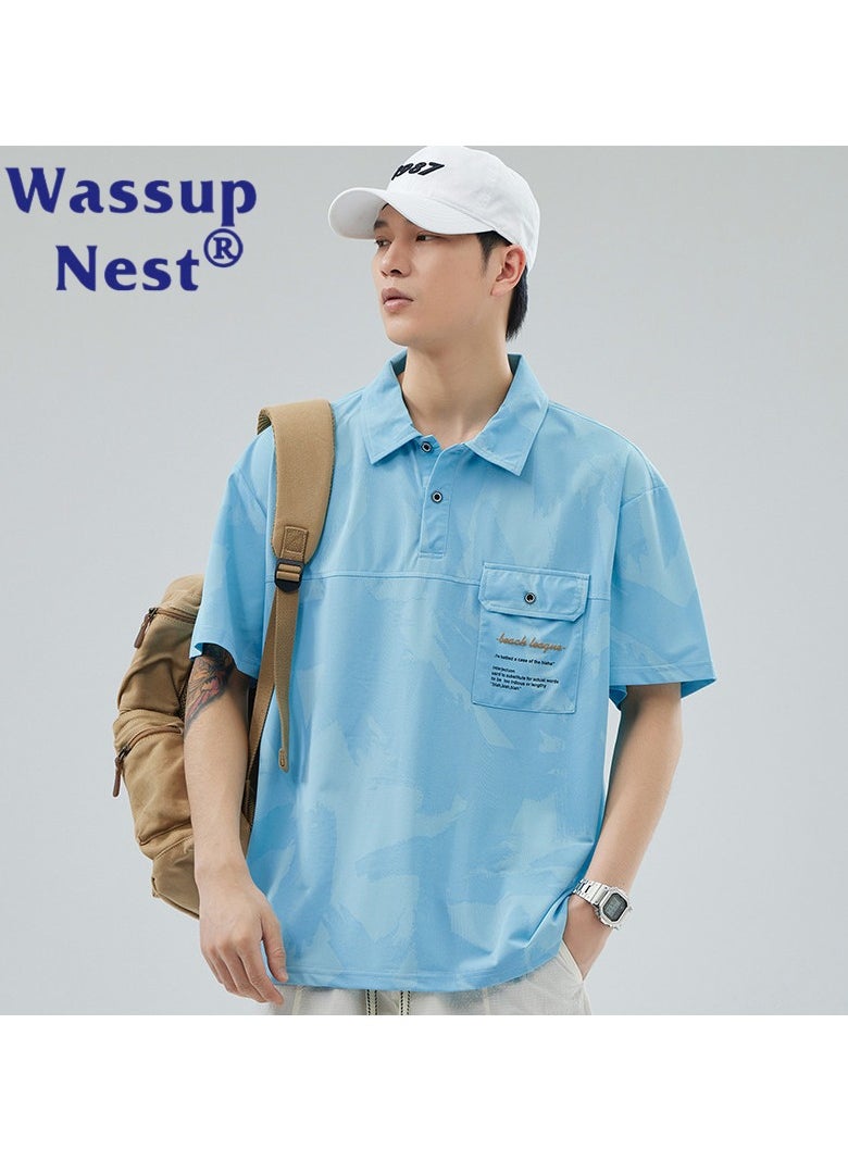 New WASSUP NEST Loose Casual Polo Shirt