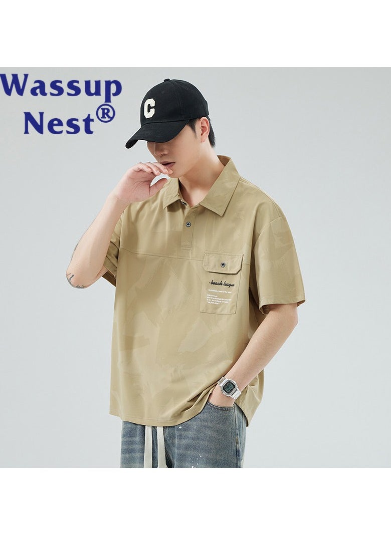 New WASSUP NEST Loose Casual Polo Shirt