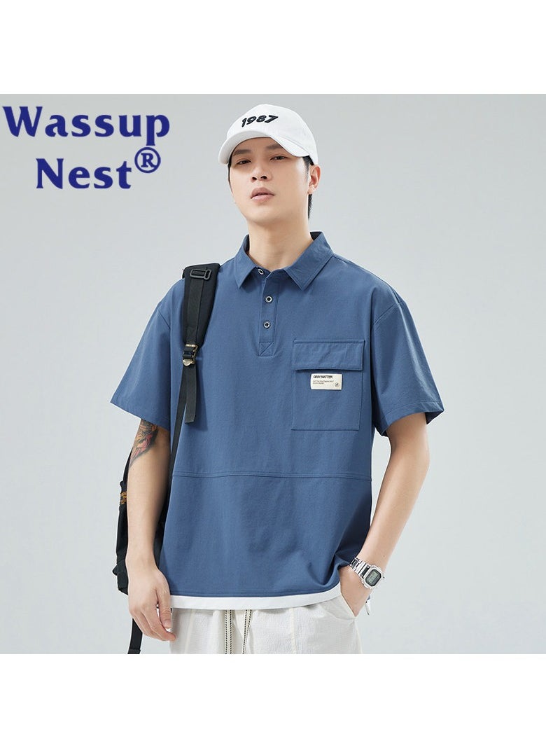 New WASSUP NEST Loose Casual Polo Shirt