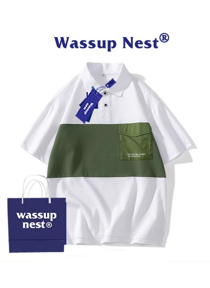 New WASSUP NEST Loose Casual Polo Shirt