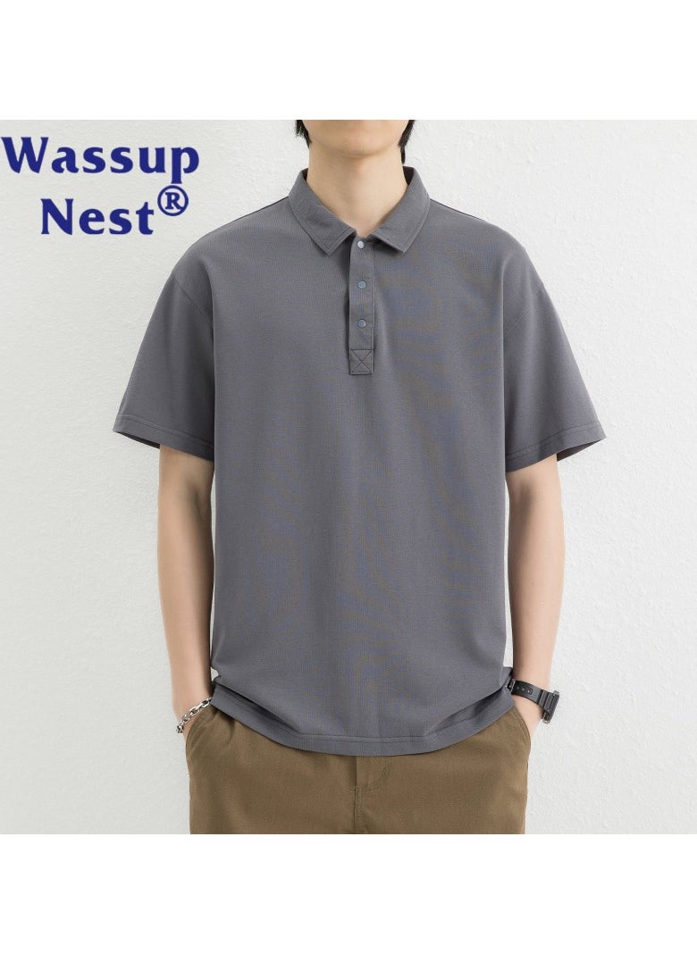 New WASSUP NEST Loose Casual Polo Shirt