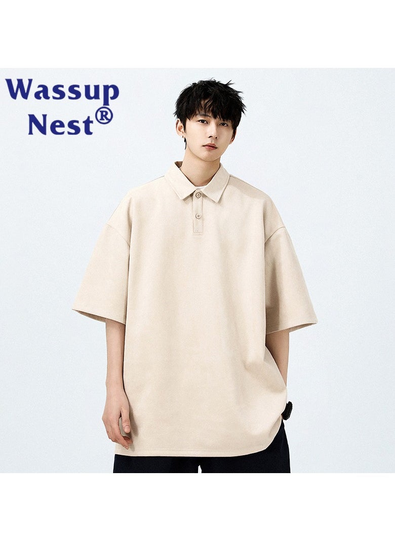 New WASSUP NEST Loose Casual Polo Shirt