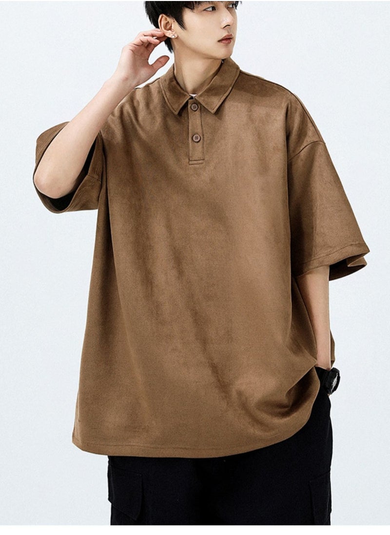 New WASSUP NEST Loose Casual Polo Shirt