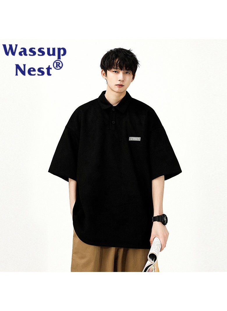 New WASSUP NEST Loose Casual Polo Shirt