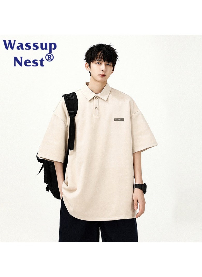 New WASSUP NEST Loose Casual Polo Shirt