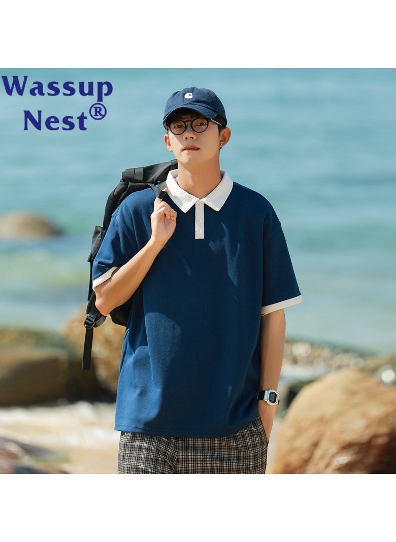 New WASSUP NEST Loose Casual Polo Shirt