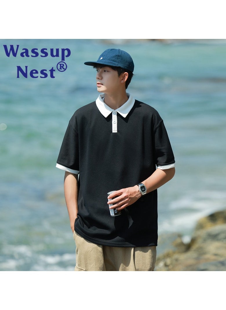 New WASSUP NEST Loose Casual Polo Shirt