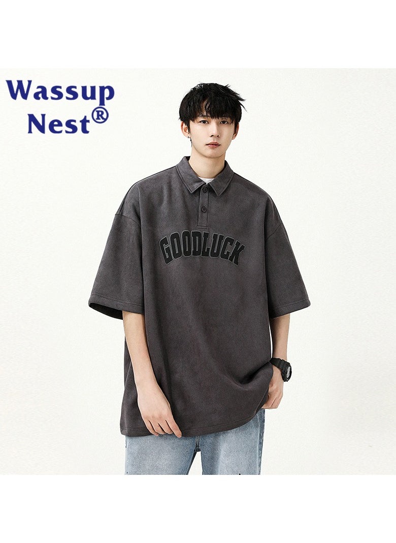 New WASSUP NEST Loose Casual Polo Shirt