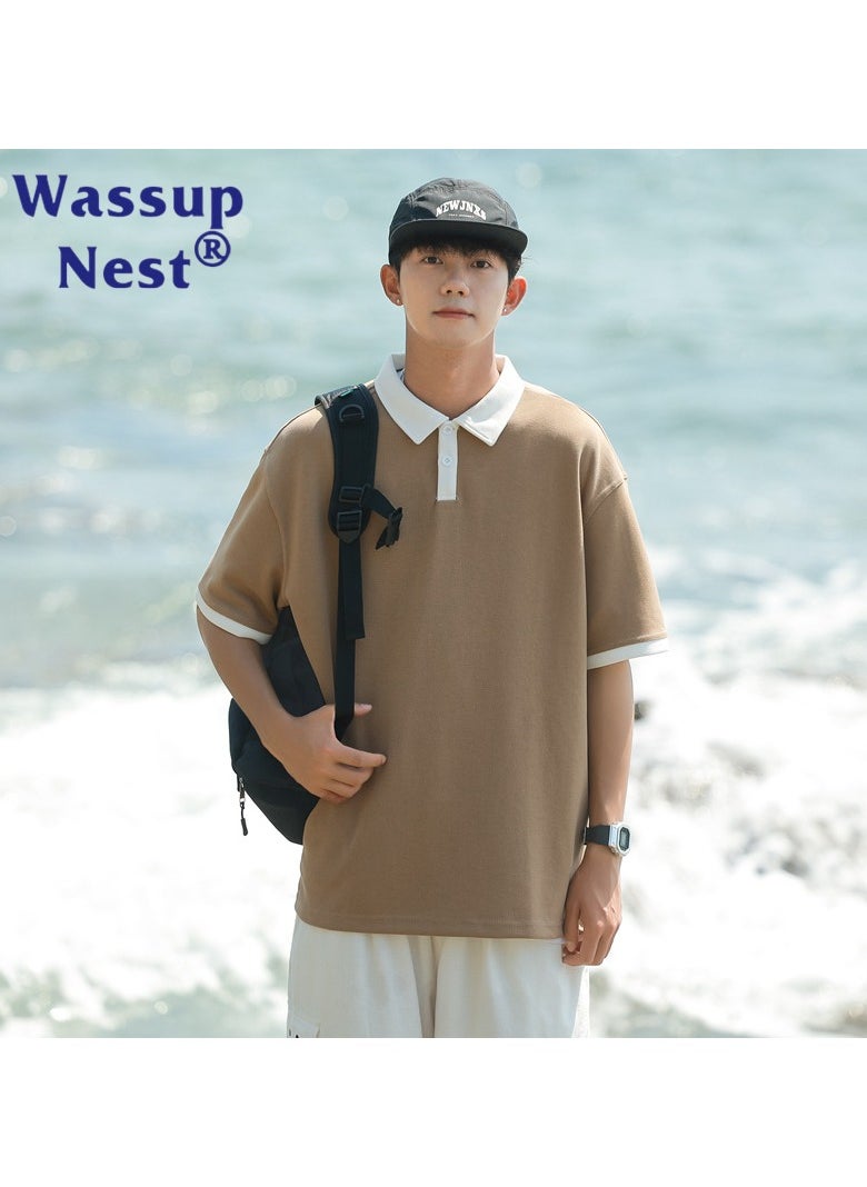 New WASSUP NEST Loose Casual Polo Shirt