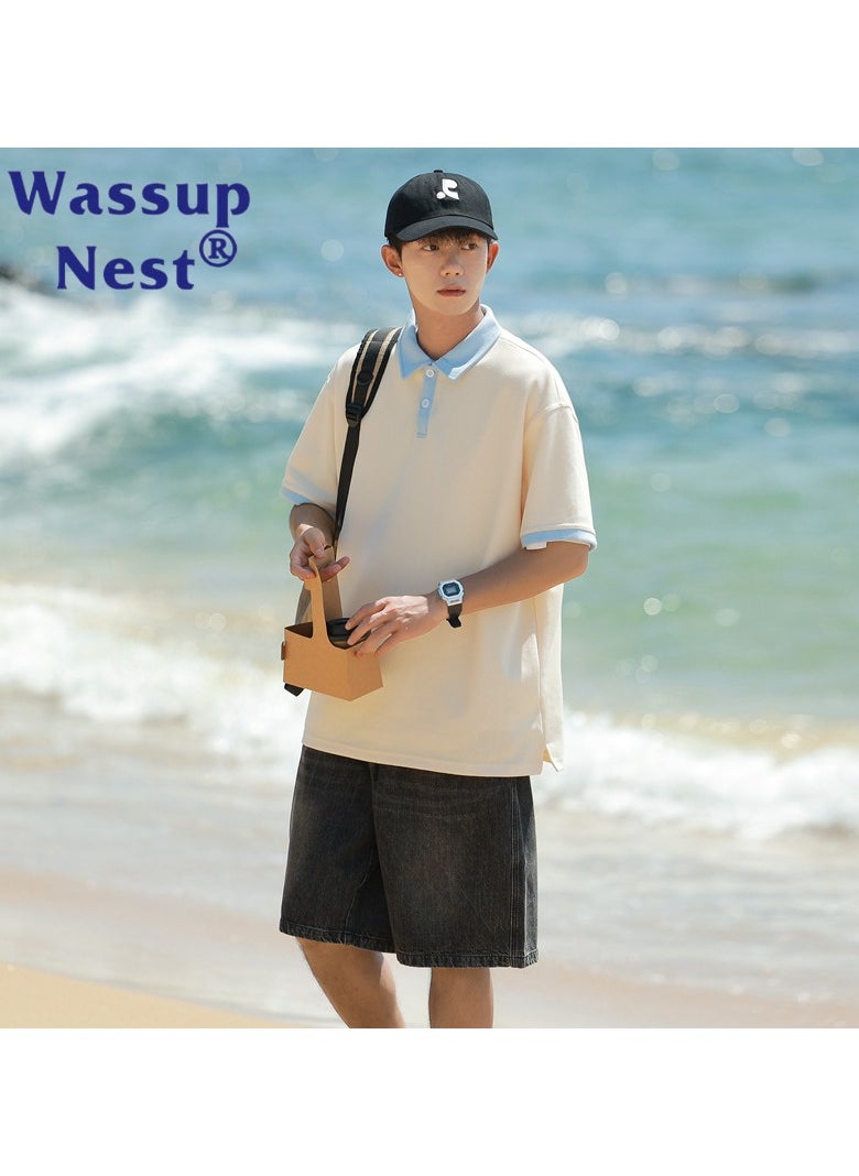 New WASSUP NEST Loose Casual Polo Shirt