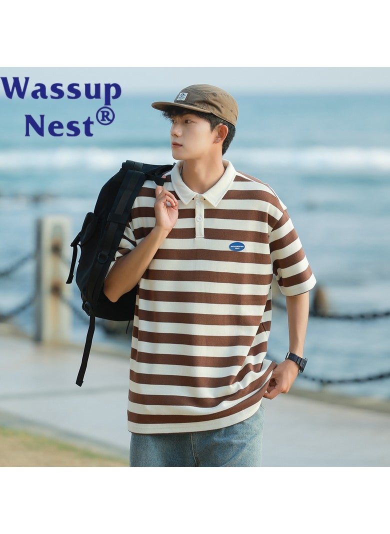 New WASSUP NEST Loose Casual Polo Shirt