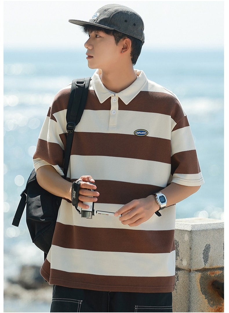 New WASSUP NEST Loose Casual Polo Shirt