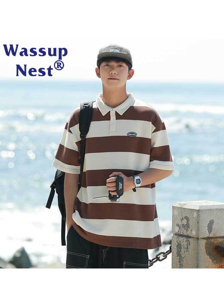 New WASSUP NEST Loose Casual Polo Shirt