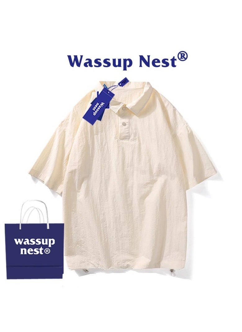 New WASSUP NEST Loose Casual Polo Shirt