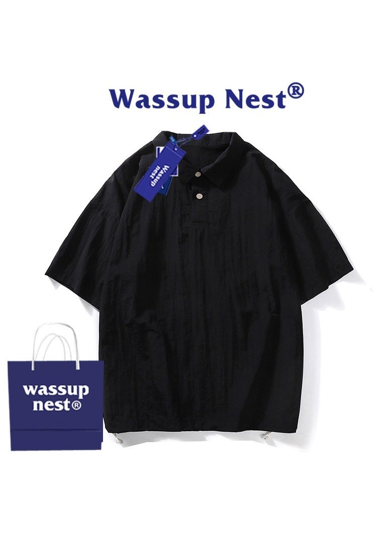 New WASSUP NEST Loose Casual Polo Shirt