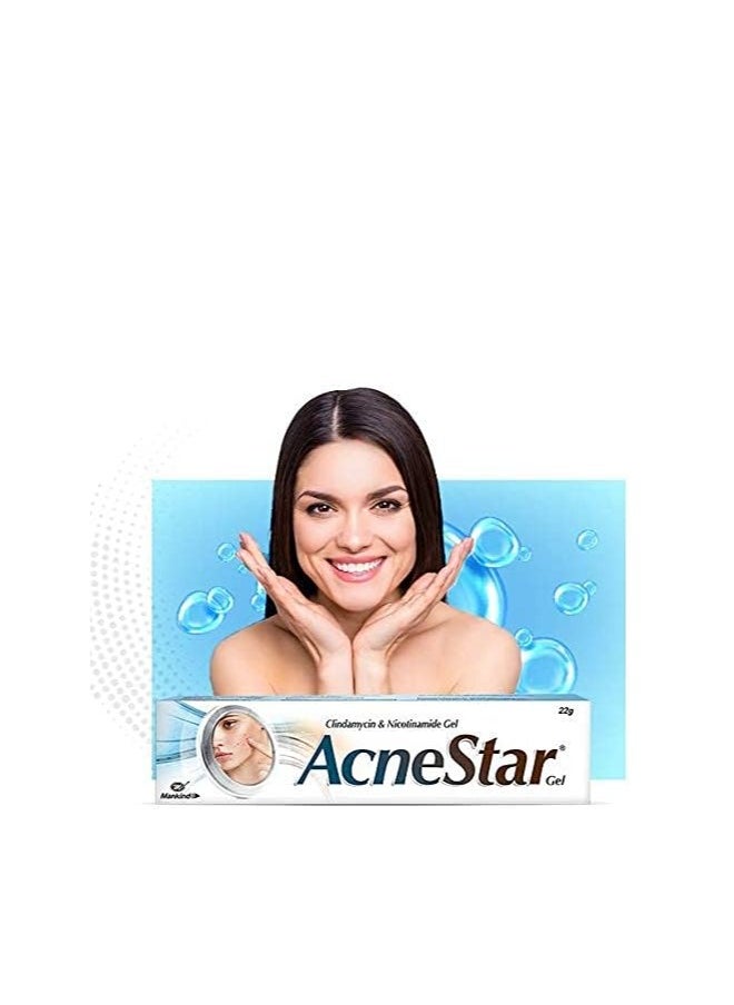 Acnestar Gel | Anti-inflammatory | Anti-bacterial | For Acne, Pimples, Whiteheads And Blackheads | (22 gm x Pack of 2)