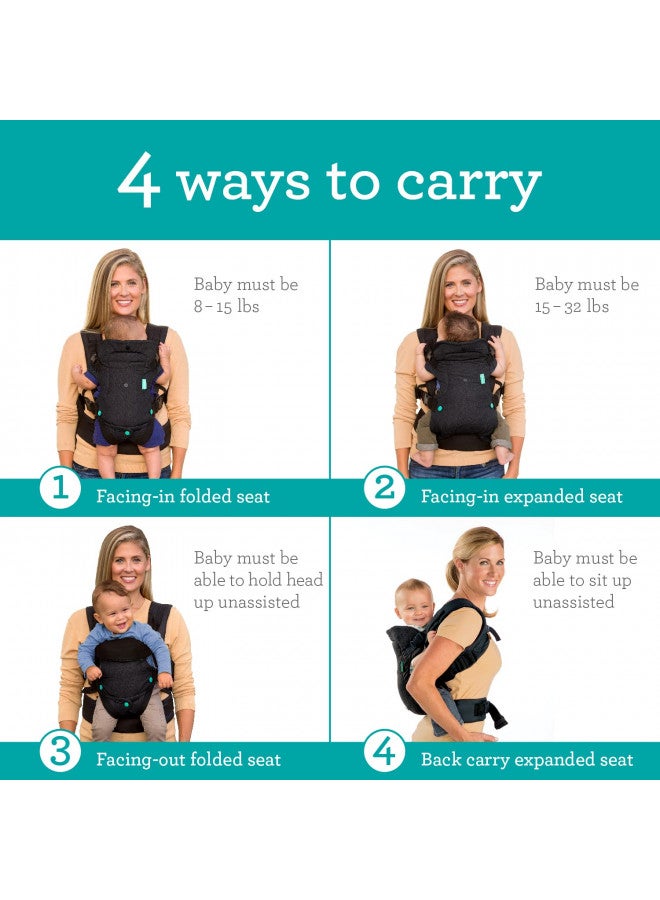 Flip 4-In-1 Carrier - Ergonomic, Convertible, Face-In And Face-Out, Front And Back Carry For Newborns And Older Babies 8-32 Lbs