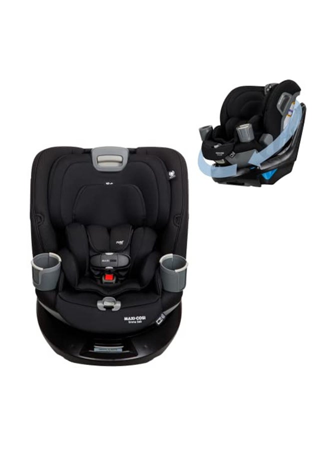 Emme 360 Car Seat: Rotating Car Seat 360, All-In-One Convertible, Car Seat 360 Rotation, Black