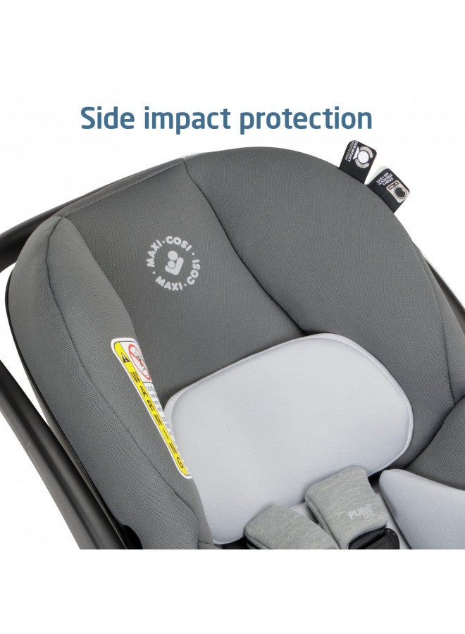 Mico Luxe Infant Car Seat, Rear-Facing For Babies From 4 - 30 Lbs And Up To 32 Kg, Stone Glow