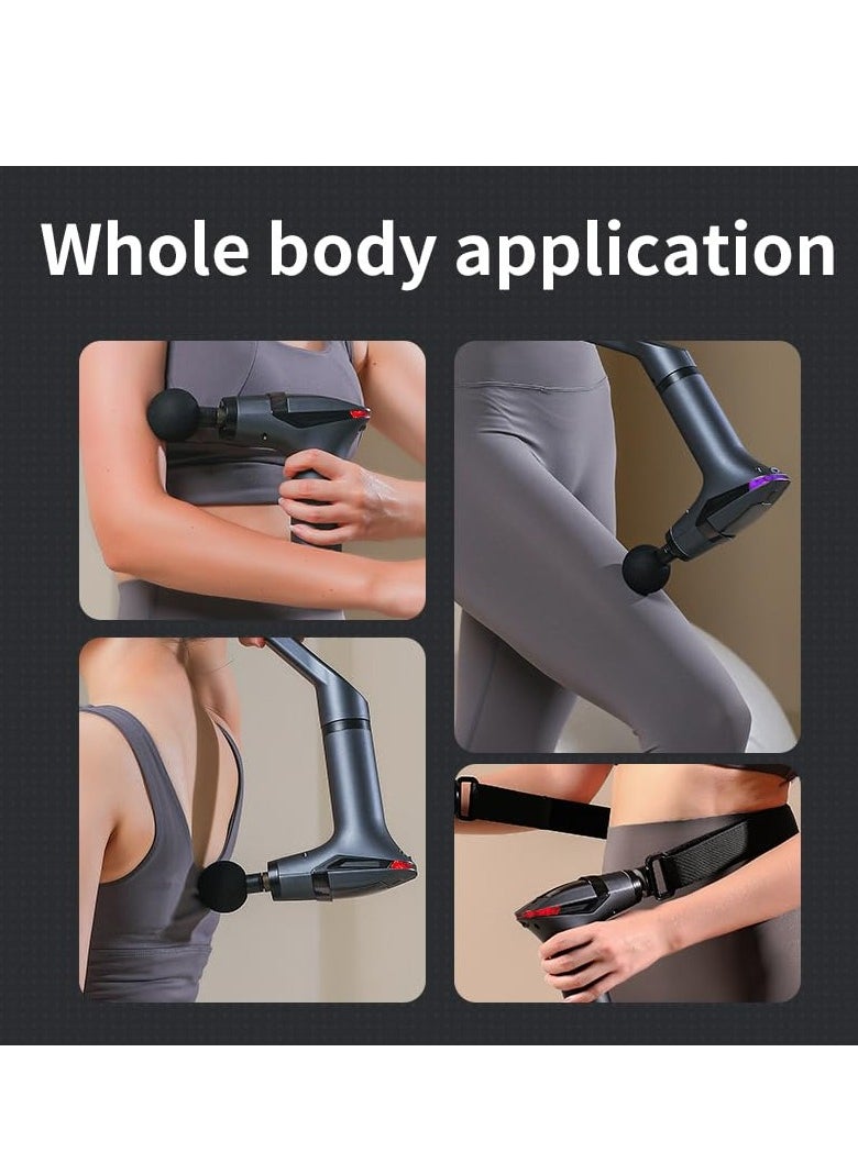 Detachable Vibrating Massage Gun 12 Speed Percussion Massager for Full Body Pain Relief Ideal for Neck, Shoulder, Back & Foot Rechargeable Muscle Relief for Men Women