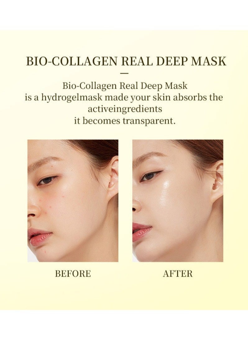 2-PACK BIODANCE Bio-Collagen Real Deep Mask, Hydrating Overnight Hydrogel Mask, Pore Minimizing, Elasticity Improvement, 34gx4pcsx2