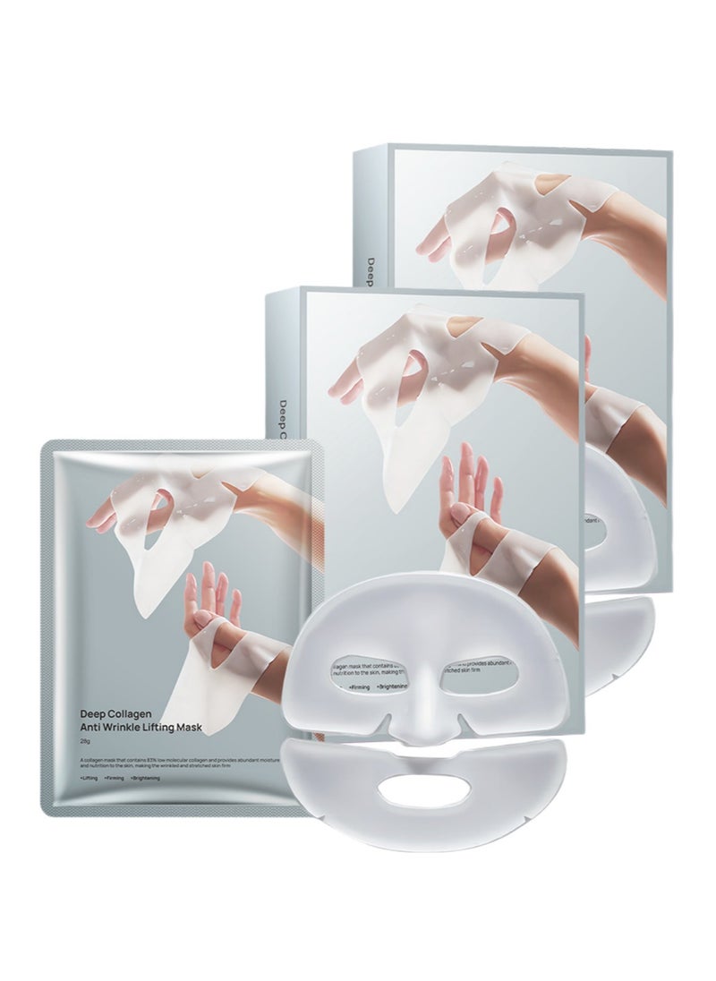 2-PACK Bio-Collagen Real Deep Mask, Hydrating Overnight Hydrogel Mask, Pore Minimizing, Elasticity Improvement, 28gx5pcsx2