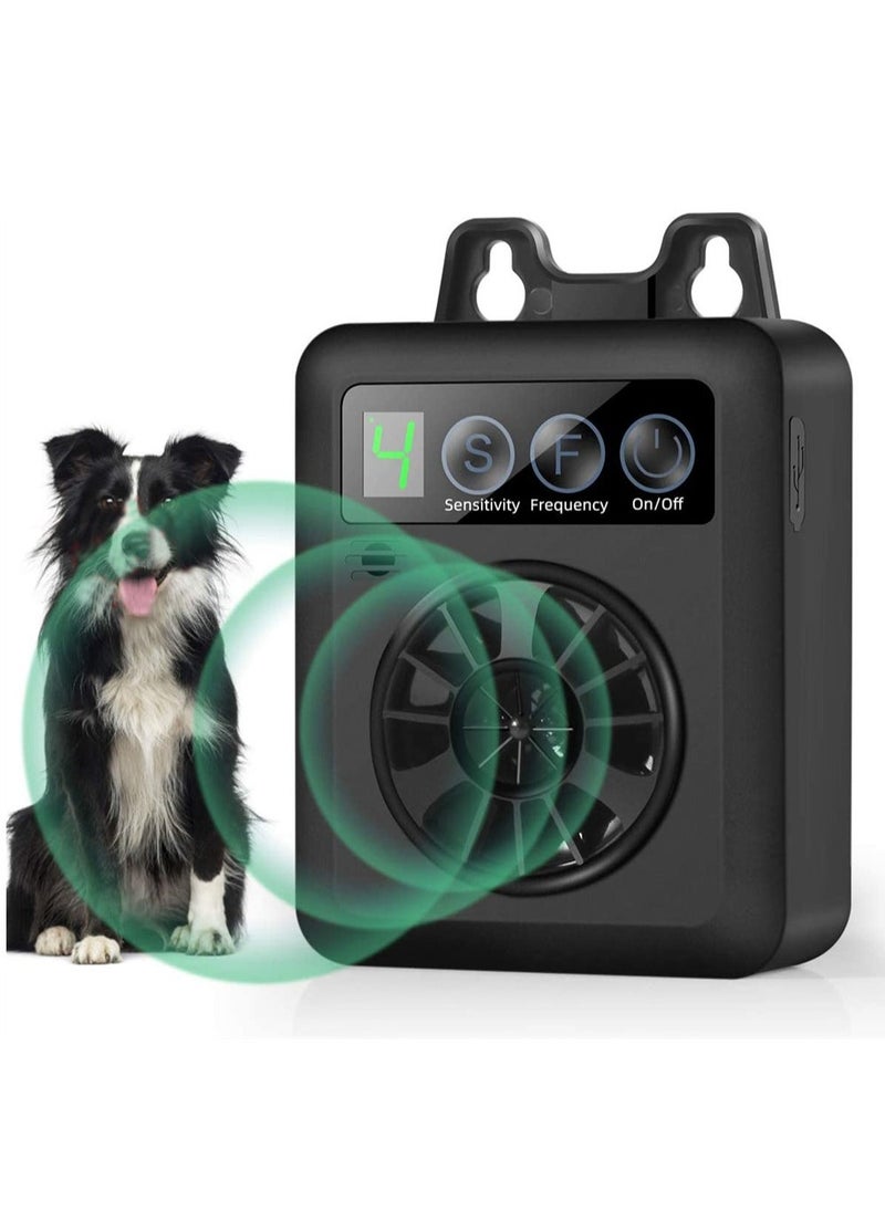 Anti Barking Device, Upgraded, with 4 Adjustable Sensitivity and Frequency Levels, Easy to Use Automatic Ultrasonic Dog Mini Barking Control Devices for almost Dogs (Black)