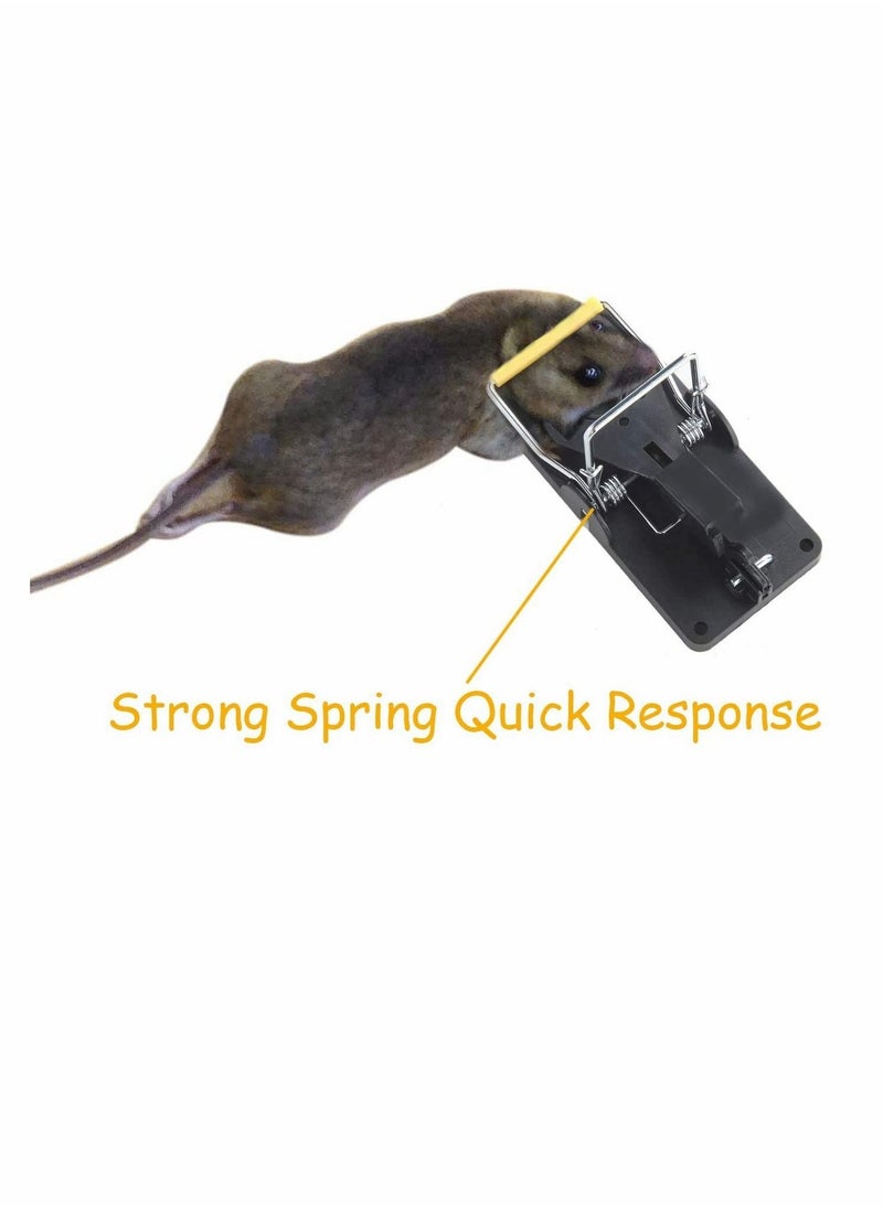 Mouse Trap, Reusable Mice Snap Traps, Power Mouse Catcher That Kill Rat Instantly Sensitive Rodent killer with Bait Cup for kitchen & Garden Easy To Clean Effective Safe And Painless, 6 Pack