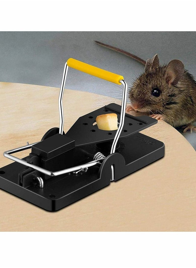 Mouse Trap, Reusable Mice Snap Traps, Power Mouse Catcher That Kill Rat Instantly Sensitive Rodent killer with Bait Cup for kitchen & Garden Easy To Clean Effective Safe And Painless, 6 Pack