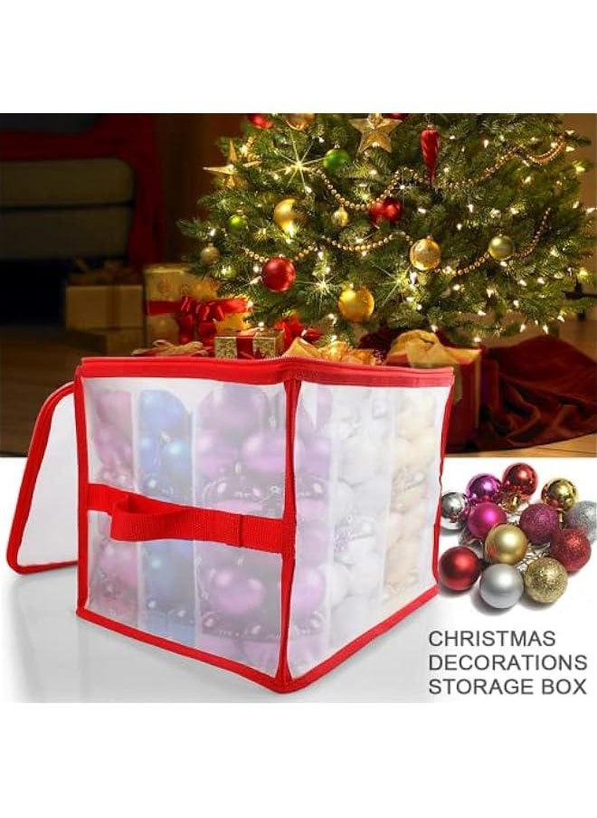 64 Baubles Storage Box Christmas Balls Storage Organizer Xmas Tree Decorations Organizer Bauble Storage Divider Toys Storage Box