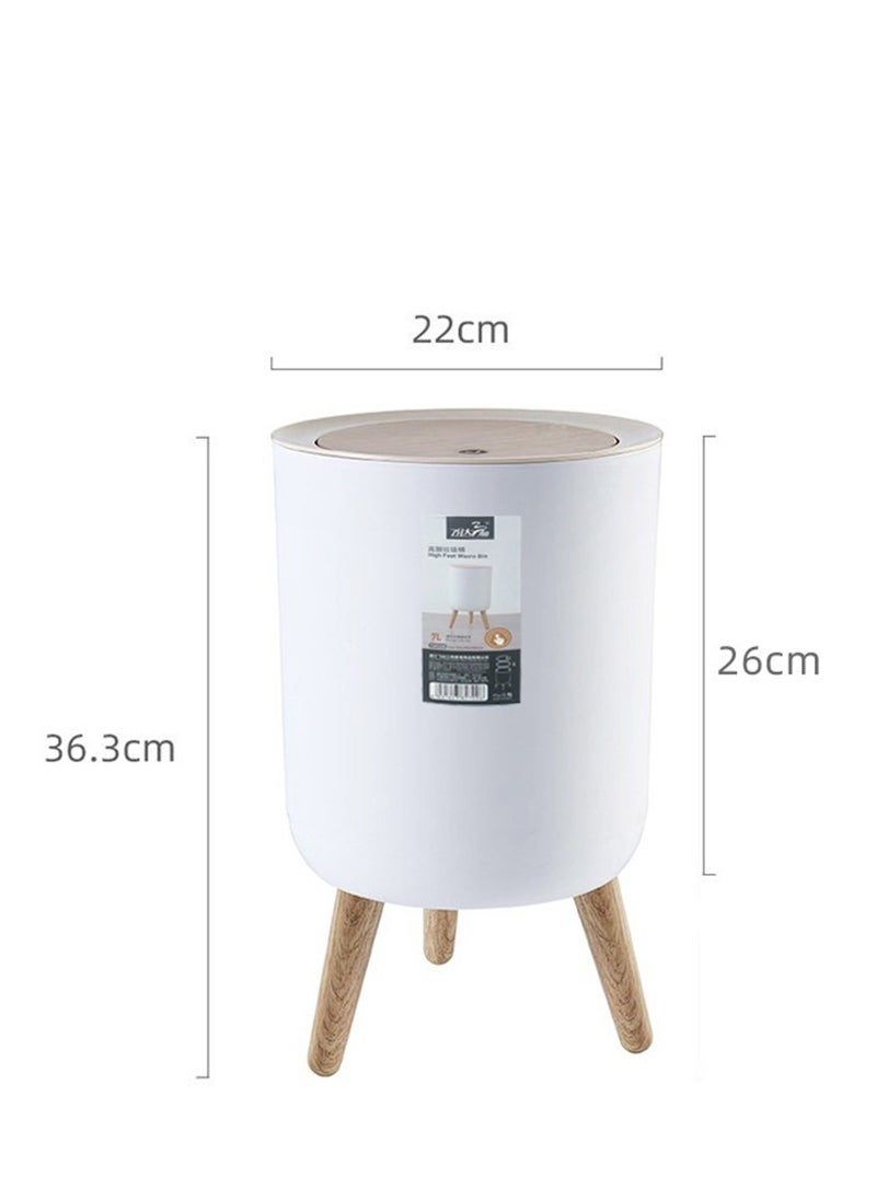 Trash Can with Lid,Dustbin Kitchen Garbage,7L