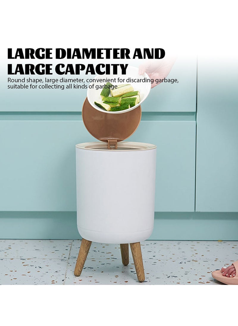 Trash Can with Lid,Dustbin Kitchen Garbage,7L