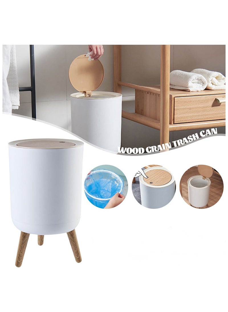 Trash Can with Lid,Dustbin Kitchen Garbage,7L