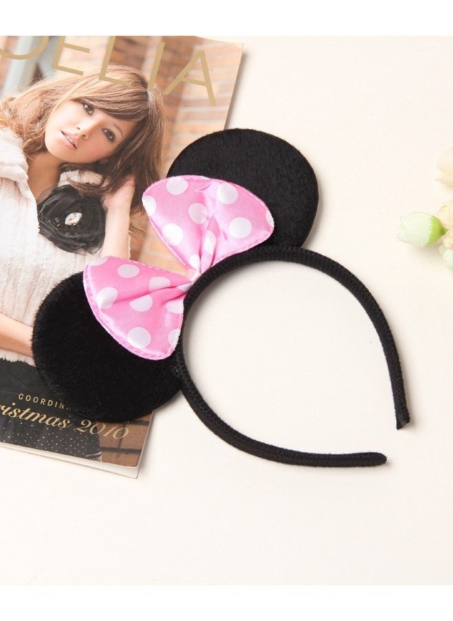 Mouse Ears Headbands Headbands Shiny Bows Glitter Party Decoration, Classic Mouse Ears, Cosplay Costume for Women Girls Hair Accessories for Parties Role Playing