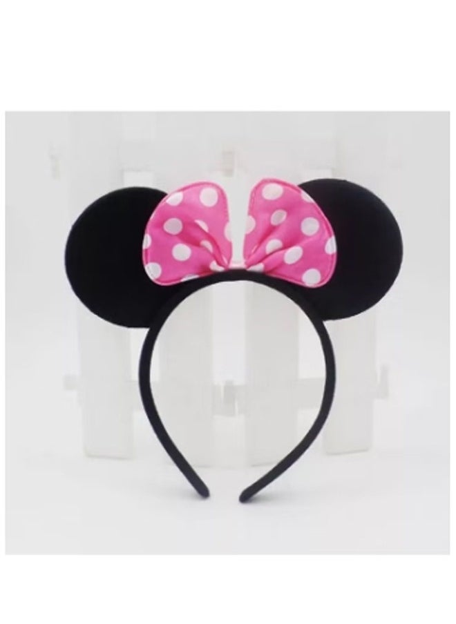 Mouse Ears Headbands Headbands Shiny Bows Glitter Party Decoration, Classic Mouse Ears, Cosplay Costume for Women Girls Hair Accessories for Parties Role Playing