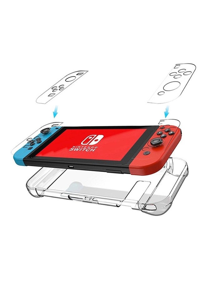 Protective Case Cover For Nintendo Switch, Crystal Clear Protective Case Shockproof and Scratchproof with Stand Function Cover