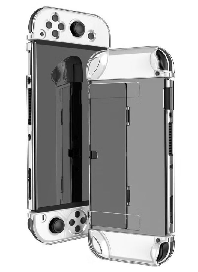 Protective Case Cover For Nintendo Switch, Crystal Clear Protective Case Shockproof and Scratchproof with Stand Function Cover