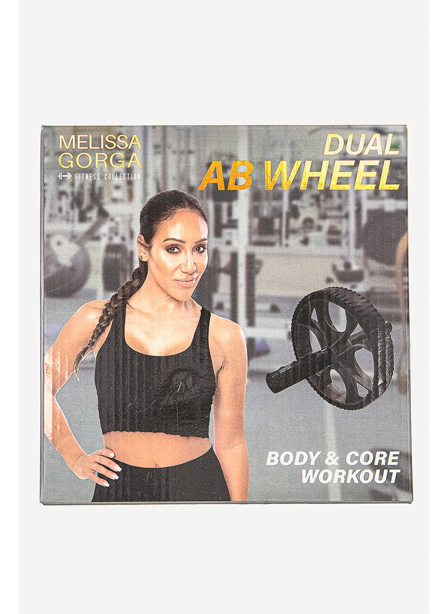 Dual AB Wheel 20.5 L x 21.5 H x 7.5 W cm, Black