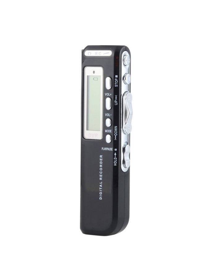 8GB Digital Voice Recorder Dictaphone MP3 Player, Support Telephone recording, VOX function, Power supply: 2 x AAA battery(Black)(Black)