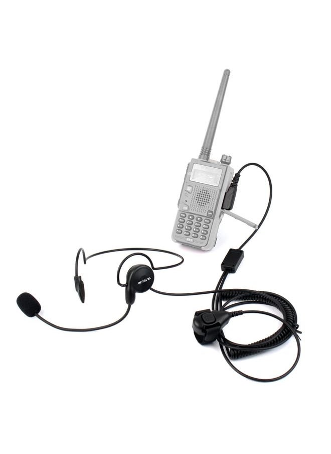 RETEVIS K-C2F 2 Pin PTT Finger Back-hanging Earphone Microphone for H-777/RT-5R/ 888s/UV5R