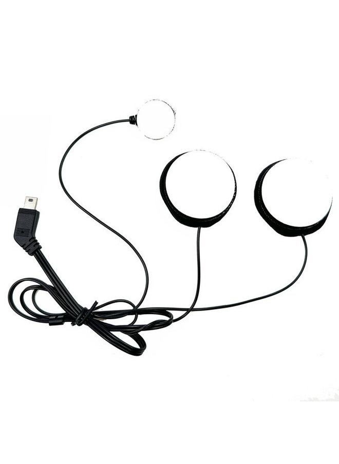 HD Noise-Proof Helmet Intercom Headset Microphone(10Pin Plug+Single Microphone+Double Speaker)