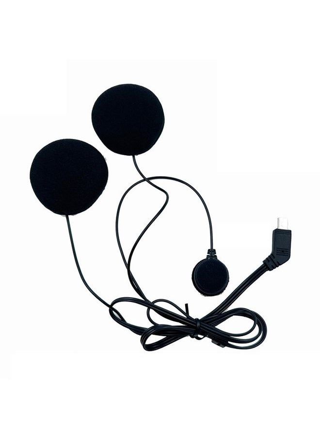 HD Noise-Proof Helmet Intercom Headset Microphone(10Pin Plug+Single Microphone+Double Speaker)