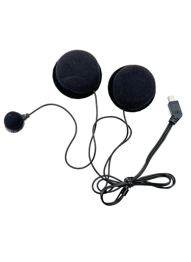 HD Noise-Proof Helmet Intercom Headset Microphone(10Pin Plug+Single Microphone+Double Speaker)