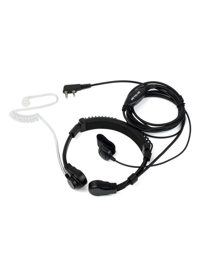 RETEVIS K-001 2 Pin Retractable Throat Covert Acoustic Tube Earphone Microphone for H-777/RT-5R