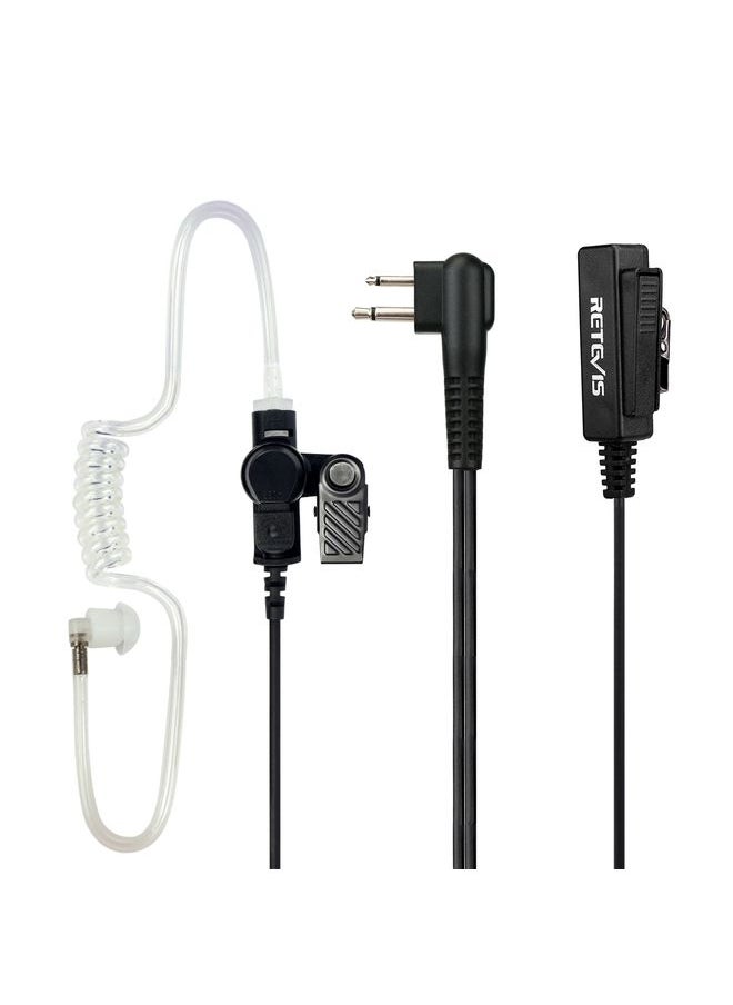 RETEVIS M 2 Pin Long Clip Air Guide Covert Acoustic Tube Earpiece Speaker Microphone