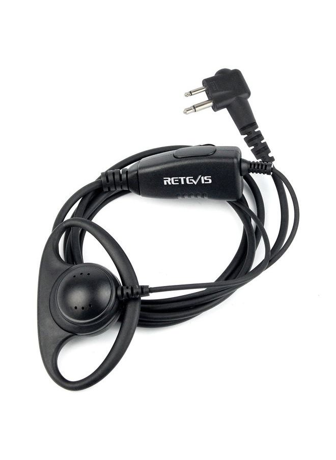 RETEVIS R-122 2 Pin D Shape Soft Ear Hook Earphone Microphone for Motorola GP68/GP88/GP300/2000/CT150/P040