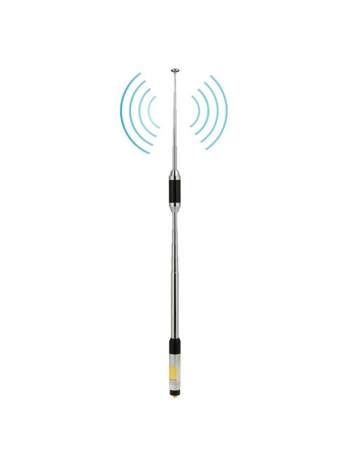 RH770 Dual Band 144/430MHz High Gain SMA-F Telescopic Handheld Radio Antenna for Walkie Talkie, Antenna Length: 93cm