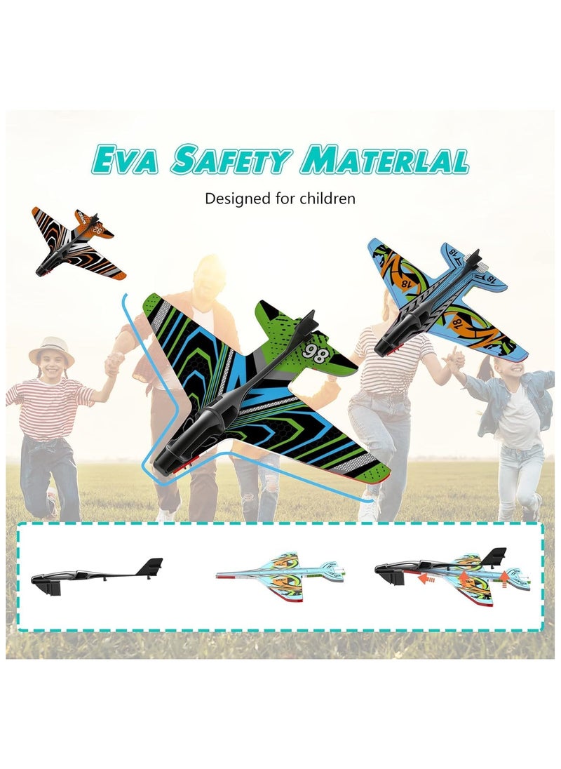 Airplane Toys for 4 5 6 Years Old Boys, Catapult Airplane with 4 pcs Glider Plane,Boys Toys Age 6-8 with One-Click Ejection Airplane Game, Gifts for 4-8 Years Old Boys