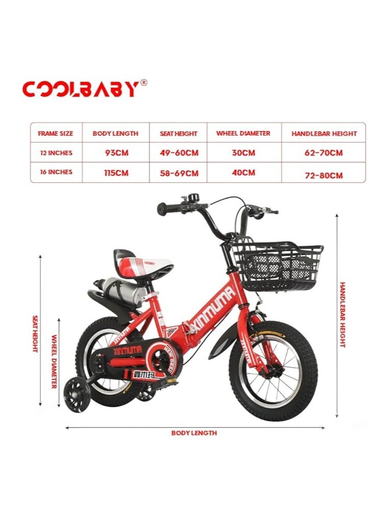 Children's Bicycle 16 Inch Kids Bicycle 3-12 Years Old Fashion Bicycle Outdoor