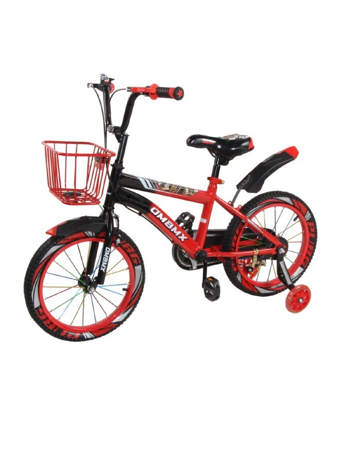 4-8 Years Kids Bike Single Speed 16 Inch Steel Frame Bicycle With Basket And Training Wheels